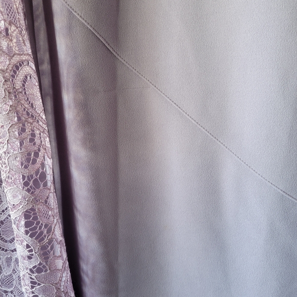 Maya Brooke Beaded V-Neck Dress with Sheer Sleeve Jacket Lilac Size 16W NWT - Picture 7 of 17